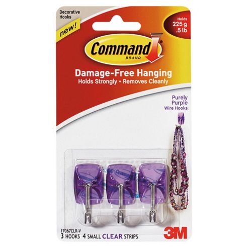 Image of Command Purely Purple Wire Hooks Set