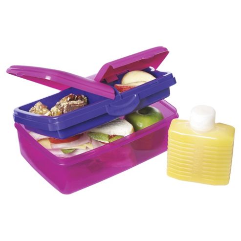 Image of Sistema Quaddie Lunchbox Pink Food Container