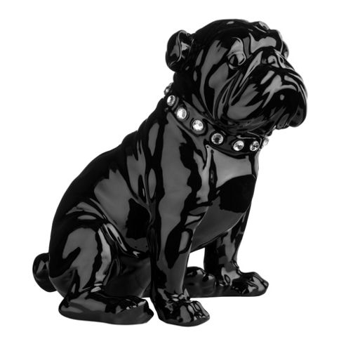 Image of Premier Housewares Bulldog Sculpture - Black