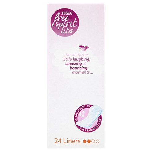 Image of Tesco Incontinence Lights Regular Liners - 24 Pack