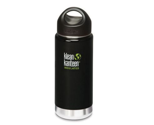 Image of Klean Kanteen 473ml Wide Insulated Drinks Bottle Black (w Loop Cap)