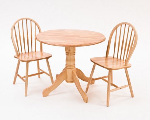 Image of Origin Red Lingfield Rubberwood 3 Piece Dining Set - Natural