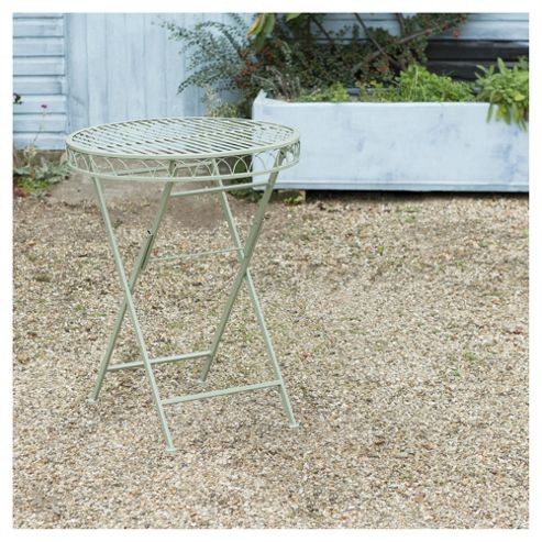 Image of Ornate Metal Folding Bistro Table