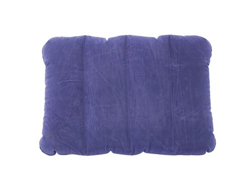 Image of Durable Flocked Pvc Inflatable Camping Pillow Navy