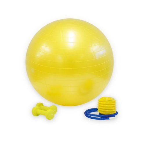 Image of Bodymax 65cm Gym Ball Including Foot Pump And Dumbbell Set