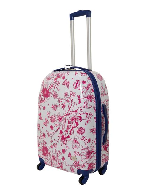 Image of Dickins & Jones Spring Butterfly Floral 4 Wheel Hard Medium Case