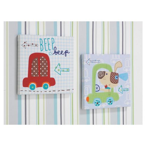 Image of Lollipop Lane Speedy Pup Canvas Print Set