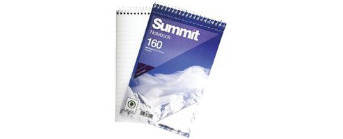 Image of Summit 125x200mm Spiral Shorthand Notebook 80 Leaf Ruled Feint 846200078