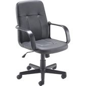 Jemini Trent Budget Leather Chair Black KF73635