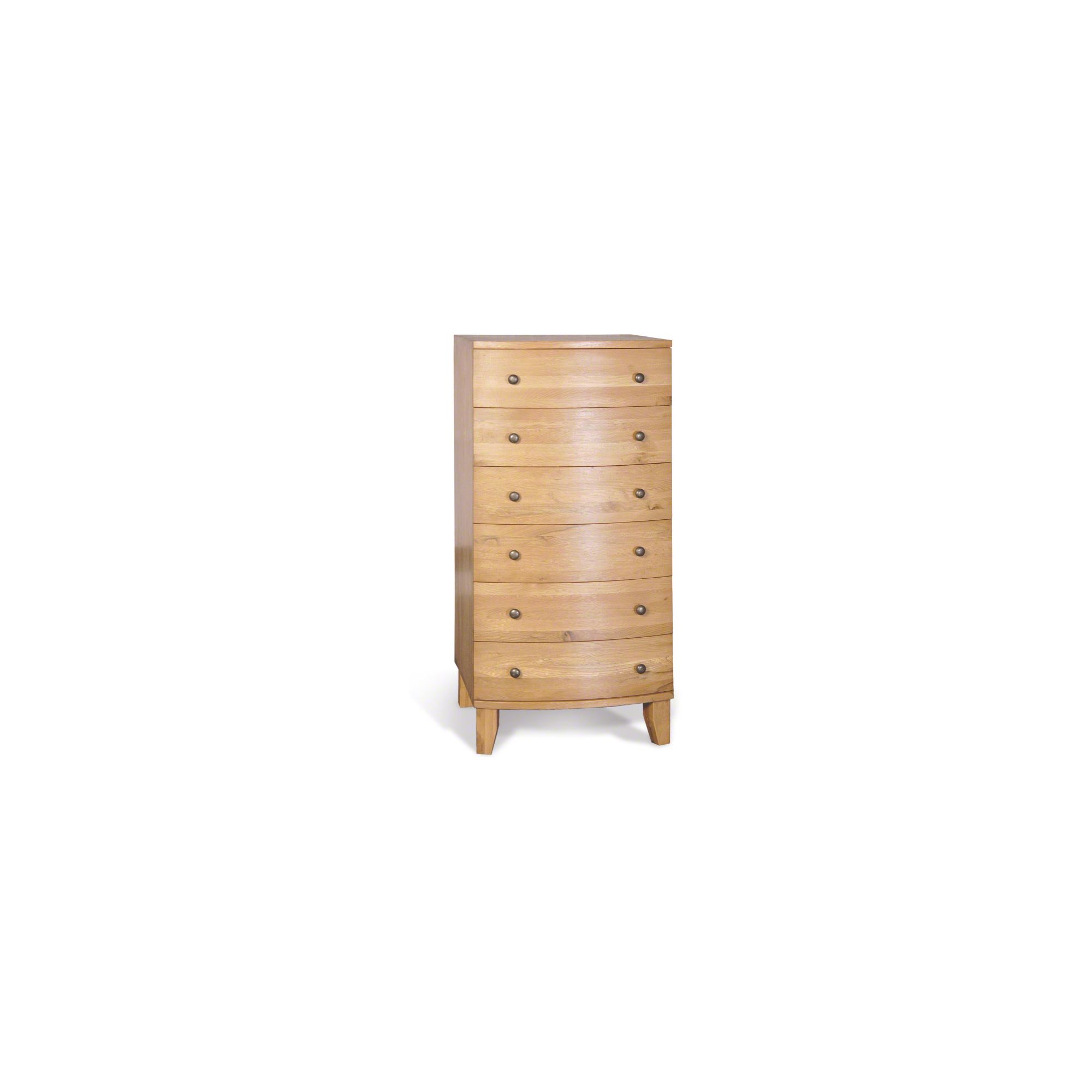 Oceans Apart Cordoba Pine Six Drawer Tallboy - Oak at Tescos Direct