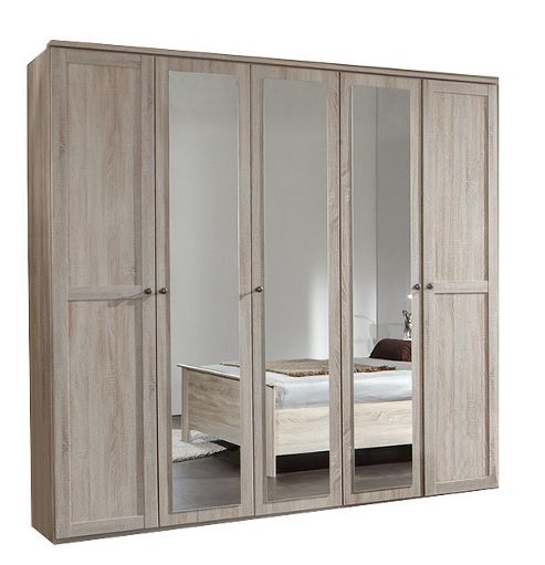 Image of All Home Chalet 5 Door 3 Mirror Wardrobe