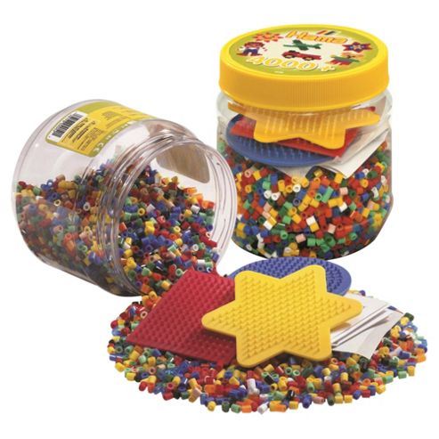 Image of Yellow Tub - 4000 Beads With Pegboard - Beads - Hama