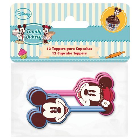 Image of 12 Cupcake Toppers Family Bakery In Polybag