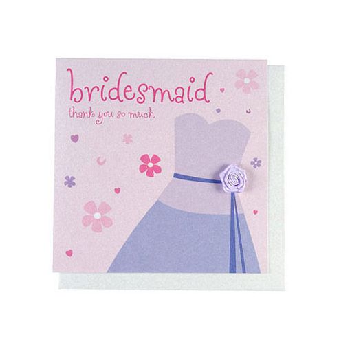 Image of Fashionista Bridesmaid Wedding Thank You Card