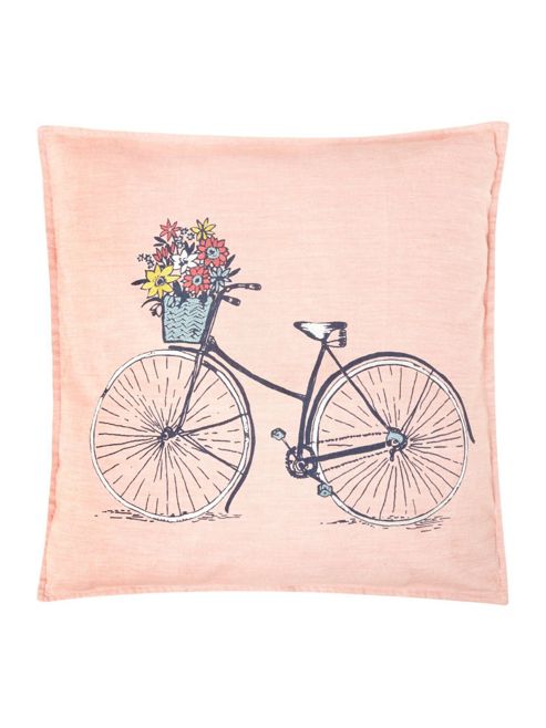 Image of Dickins & Jones Bicycle Pink Cushion