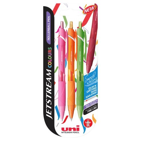 Image of Uni-ball Jetstream Sport Pen, Bright Pink, Orange & Lime, 3 Pack