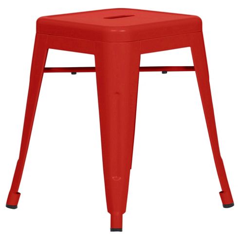 Image of Marseille Metal Stacking Stool Low Red