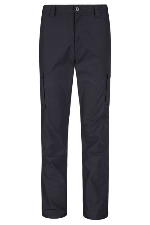 Image of Mens Winter Trek Fleece Lined Walking Hiking Outdoor Trousers - Black