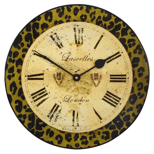 Image of Roger Lascelles Clocks Modern Leopard Wall Clock