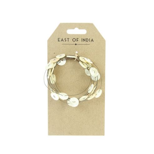 Image of Cute As A Button - Wire And Button Garland - Cream Shell Buttons