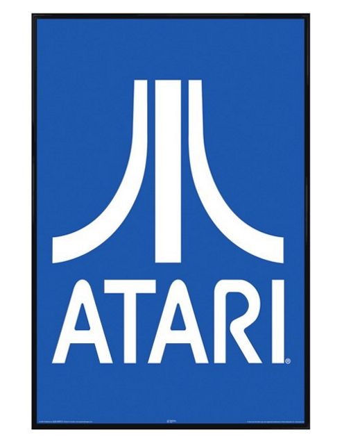 Image of Gloss Black Framed Atari Gaming Logo Poster