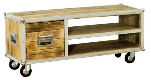 Image of Baumhaus Irc09a Roadie Chic Oak Tv Stand