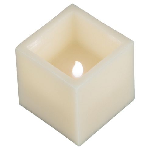 Image of Tesco Square Led Pillar Candle, Small