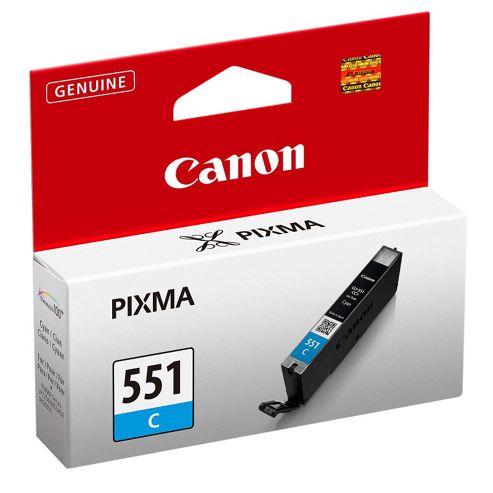 Image of Canon Pixma Inkjet Cli 551 Printer Ink Cartridge - Cyan