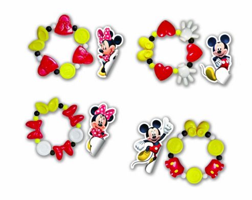 Image of Disney Minnie Mouse Bracelets & Stickers Combo