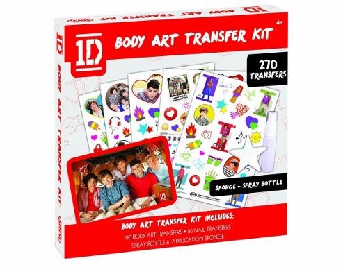 Image of One Direction Body Art Transfer Kit, 270 Transfers