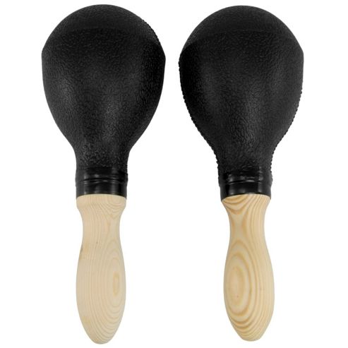 Image of Tiger Pair Of Full Size Musical Handles Maracas - Black