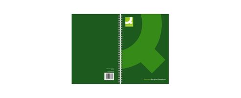 Image of Q-connect Wirebound Book Recycled A5 Black Kf03732