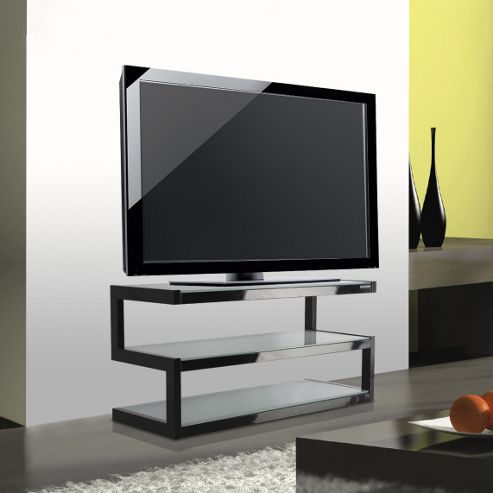 Image of Norstone Esse Tv Stand - Black / Frosted