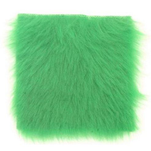 Image of Fur Fabric Shiny Green