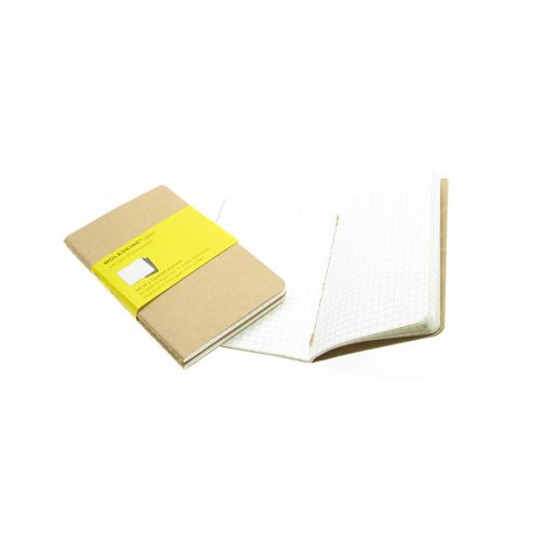 Image of Moleskine Cahiers Pocket Squared Journals Kraft Cover