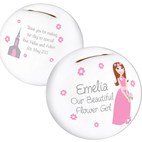 Image of Personalised Fabulous Flower Girl Money Box