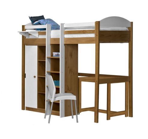 Image of Maximus High Sleeper Set 2 Central Ladder Antique With White Details