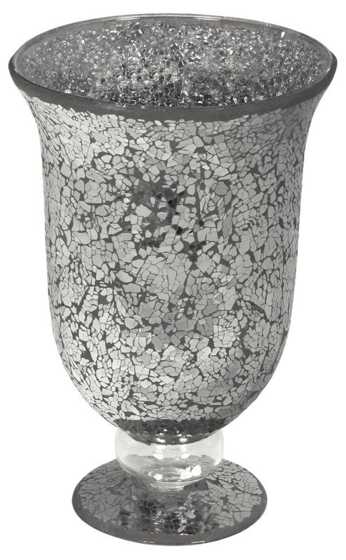 Image of Home Essence Glass Mosaic Large Hurricane - Black