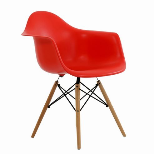 Image of Charles Eames Inspired Eiffel Daw Red Dining Chair