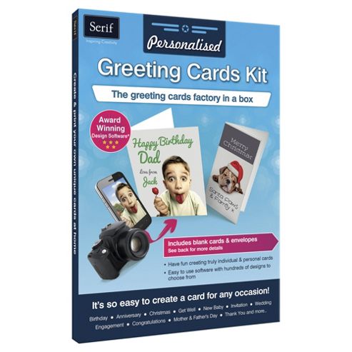 Image of Serif Greeting Card Kit Software Cd & 2x A6 2x A5 & 2x Dl Cards Matt & Gloss Inc Env