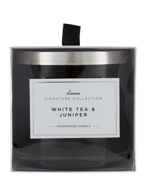 Image of Linea White Tea & Juniper Large Candle In Black