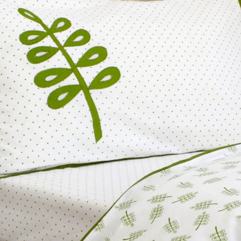 Image of Leafy Green Cot Bed Duvet Set