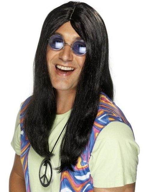 Image of Black 60s Hippie Wig