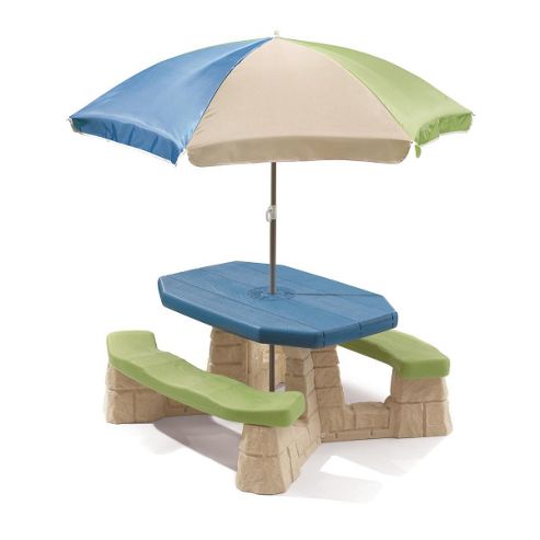 Image of Step2 Naturally Playful Picnic Table With Umbrella