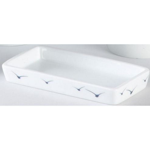 Image of Sanwood Mowe Soap Dish - White/blue