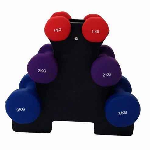 Image of Palm Springs Toning Dumbbell Weights Set Inc Stand