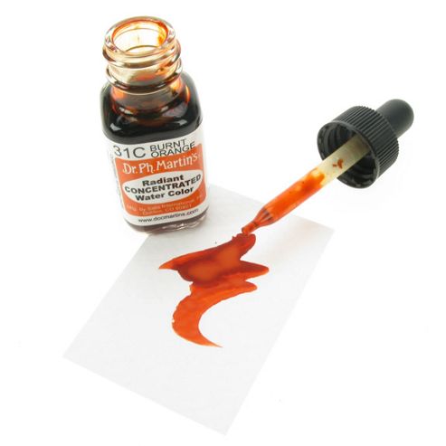 Image of Dr. Ph. Martin's Radiant Concentrated Watercolours - Burnt Orange