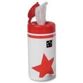 5 Star Office Cleaning Wipes for Telephone Bactericidal Non-hazardous in Tub [Pack 100]