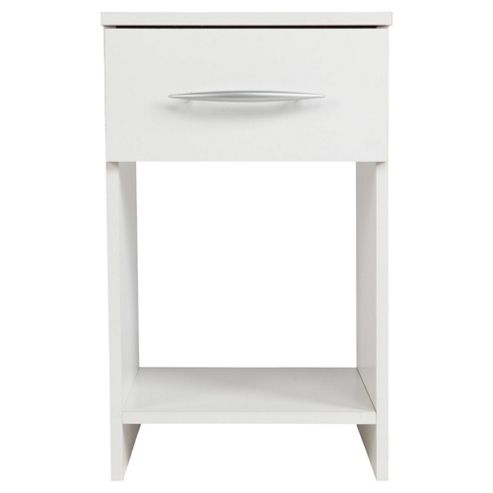 Image of Ashton 1 Drawer Bedside Cabinet White