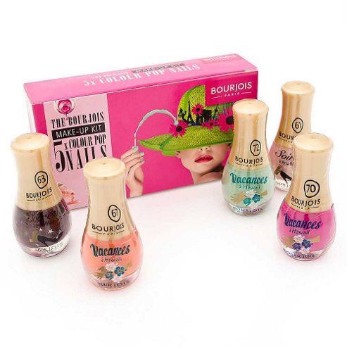 Image of Bourjois Paris Colour Pop Nails Polish Set (5 Pack X 3ml)
